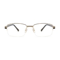 Half-rim reading glasses with clear lens