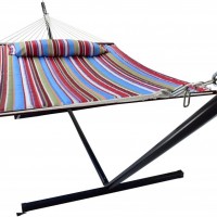 HR Quilted Hammock With Stand 450BLS Capacity Furniture