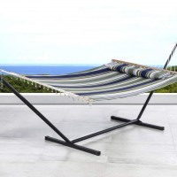 HR Furniture Quilted Hammock With Steel Stand 450BL Capacity