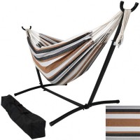 HR Brazilian Double Hammock with Stand Outdoor Furniture
