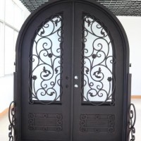 Wrought iron door door design metal door high quality
