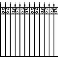 wrought iron fence metal fence steel fence rail