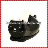 Cute Black Cat Resin Decorative Promotional Tape Dispenser