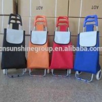 Foldable Shopping Trolley Cart With Removable Trolley Bag And Detachable Wheels