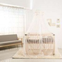 Luxury Infant Bed Canopy Mosquito Net Includes Hanging Kit