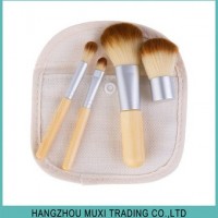 4pcs/set Hot Selling New Wooden Makeup Brush Set Make Up Brushes Tools