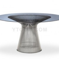 Tempered Glass Table Round Dinner Table Classic Furniture Warren