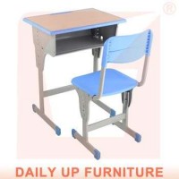 School Assemble Study Table And Chair Adjustable Height Desk Set Wooden School Furniture Price