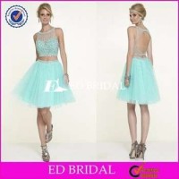 HD03 New Fashion Dress For Girls Beading 2 Pieces Prom Short Homecoming Dress