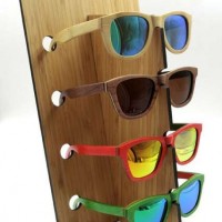 New Design Good Quality Each Fit Together Eco Friendly Natural Wood Sunglasses Display Rack