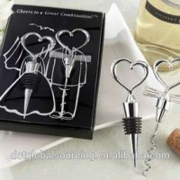 Fancy Love Heart Wine Stoppers And Openers For Wedding Favor Gifts/Birthday Gifts