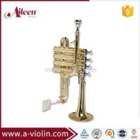 Golden Lacquered Bb Key Piccolo Trumpet/Pocket Trumpet/Mini Trumpet (PCT811G)