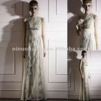 NY-2524 Luxury Designer Vintage With Beading Lace Formal Evening Dresses