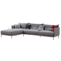 European Design Fabric Corner Living Room Sofa Set Designs With Stainless Steel Legs