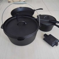 Champing Cast Iron Dutch Oven With Hook Manufacturer 7QT