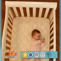 Baby Crib Cotton Quilted Waterproof Mattress Cover / Mattress Protector