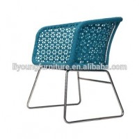 Outdoor Rattan Furniture Garden Wicker Chair All Weather Mesh Garden Aluminum Cheap Plastic Blue Rat