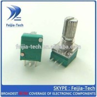 RK097N Switch Audio Amplifier Sealed Potentiometer B100K 15MM 3Pin With Nuts 100K Potentiometer Line