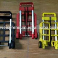 Plastic Colorful Cheap And Portable Foldable Luggage Cart