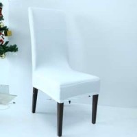 Spandex White Dining Half Chair Covers