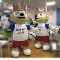 Top Sale World Cup Russia Inflatable World Cup Mascot For Sale