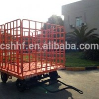 High 4-Rails Baggage Cart Trailer For Airport