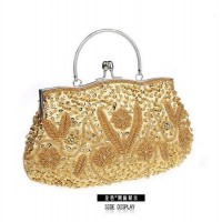 Wholesale Fashion Luxury Handmade Beaded Embroiedery Top Handle Clutch Evening Bag