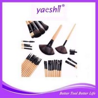 YAESHII 32pcs Black Professional Cosmetics Eyebrow Shadow Makeup Brush Set Powder Foundation Pinceau