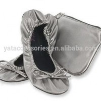 Foldable Roll Up Ballerina Shoes In Bag