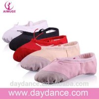 Standard Girls Baby Kids Ballet Slippers Wholesale Split Soft Sole Ballet Dance Shoe Red Black White