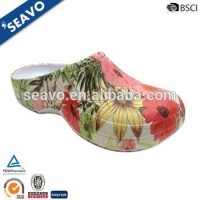 SEAVO SS18 Cheap China Factory Women Flowers Printed Upper Mix Color EVA Gardening Clog Shoes