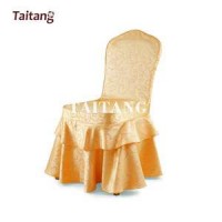 Cheap Wholesale Restaurant Elegant Ruffled Stretch Polyester Wedding Chair Covers