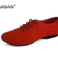 Red Jazz Shoes Light Weigth Canvas Soft Dance Shoes