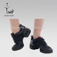 2017 Leather And Mesh Jazz Dance Sneaker With Split Sole