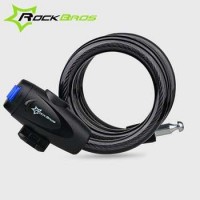 ROCKBROS Bicycle Key Cable Lock Stainless Steel Mountain Bike Chain Lock High Security Bicycle Lock