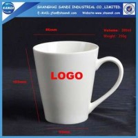 Promotional Custom Logo White Coffee Porcelain Mug