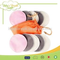 BCD089 Washable Organic Bamboo Nursing Pads Reusable Spill-proof Breast Feeding Pads