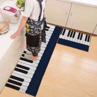 Personality Piano Carpet Bedroom Bedside Living Room Black And White Piano Children Pad Rug With Exq