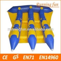 Crazy PVC Well Materia Inflatable Water Play Equipment  Flying Tube Towable