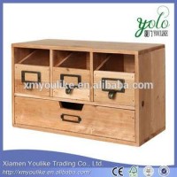 Wood Desktop Office Organizer Drawers / Craft Supplies Storage Cabinet