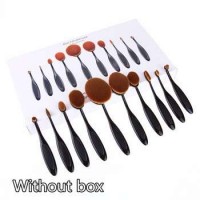 New Arrival10PC/Set Toothbrush Shaped Eyebrow Foundation Power Face Eyeliner Lip Oval Cream Puff Bru