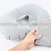 Flocked PVC Inflatable Airplane Pillow