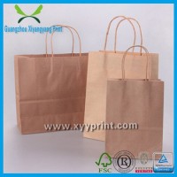 Custom Made Promotional Cheap Small Brown Kraft Paper Bags  Brown Paper Bags Printing Manufacture Wh