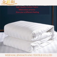 Regular White 100% Cotton Stripe Bedding Set Duvet Cover Supply for Hotel /Hospital Linen