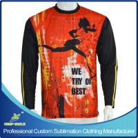 Long Sleeve Custom Sublimation Sporting T-Shirts for Sports Wear