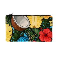 Classical Flower Printed Linen Cotton Cosmetic Bag