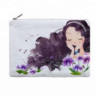Plain Dye Sublimation Polyester Canvas Cosmetic Bag