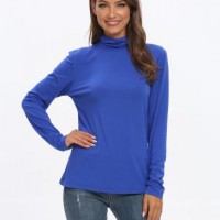 Sexy Cotton Ladies Long Sleeve Blouse for Daily