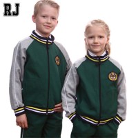 Wholesale Children Clothes Kids Tracksuit Two Piece Cotton Unisex Middle Student School Uniform