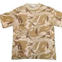 Army Camouflage Cotton Plain T Shirt with Short Sleeve